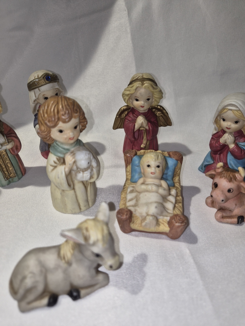 Holiday Nativity Figurine 10 Piece Set - Multicolor Ceramic
